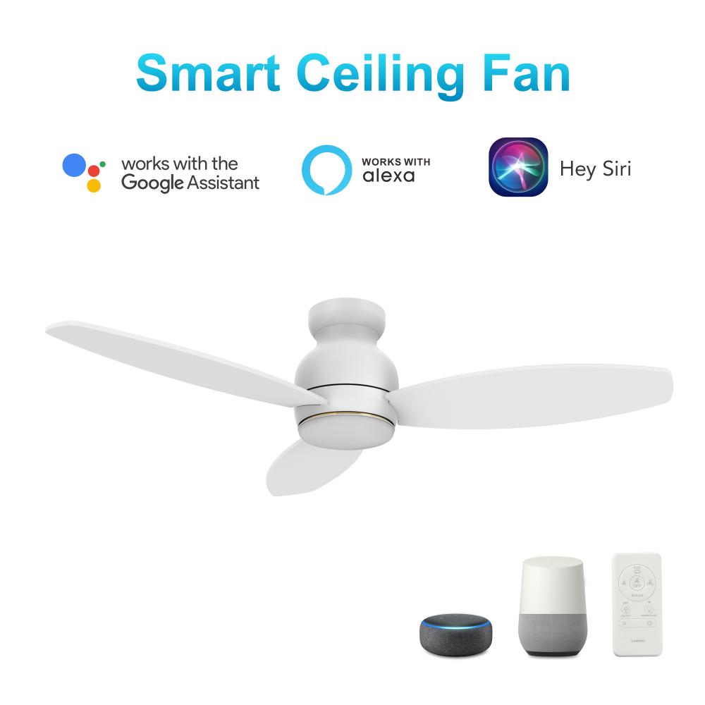 Trento 48-inch Smart Ceiling Fan with Remote, Light Kit Included, Works with Google Assistant, Amazo