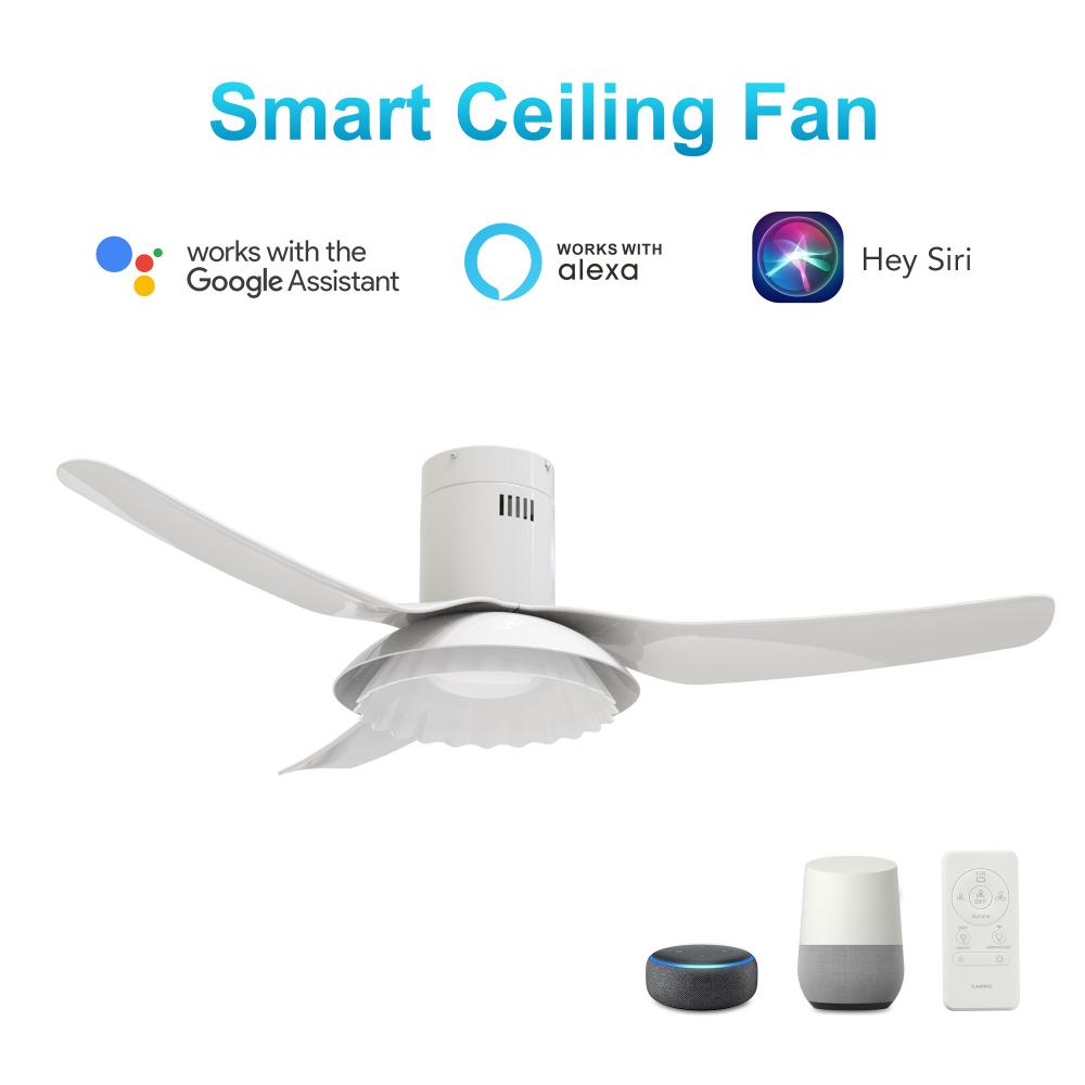 Daffodil 52-inch Smart Ceiling Fan with Remote, Light Kit Included, Works with Google Assistant, Ama