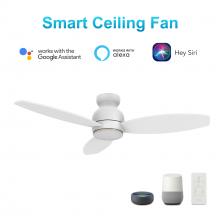 Carro USA VS483Q-L12-W1-1 - Trento 48-inch Smart Ceiling Fan with Remote, Light Kit Included, Works with Google Assistant, Amazo