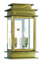 Livex Lighting 2014-01 - 2 Light AB Outdoor Wall Lantern