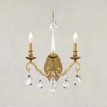 Schonbek 1870 RN3861N-51H - Renaissance Nouveau 2 Light 120V Wall Sconce in Black with Heritage Handcut Crystal