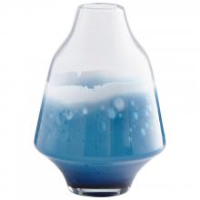 Cyan Designs 09166 - Water Dance Vase Clear And Cobalt - Medium