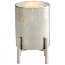 Cyan Designs 09774 - Basil Candleholder Black And Verdi Garnet Glass - Small