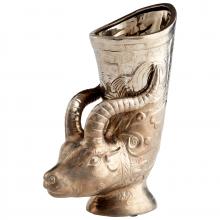 Cyan Designs 09857 - Bharal Headed Vase Polished Pewter