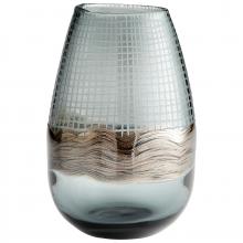 Cyan Designs 09970 - Axiom Vase Clear And Glitter Gold - Small