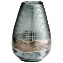 Cyan Designs 09971 - Axiom Vase Clear And Glitter Gold - Large