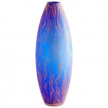 Cyan Designs 10031 - Fused Groove Vase Blue