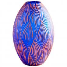 Cyan Designs 10033 - Fused Groove Vase Blue - Large