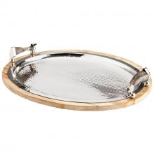 Cyan Designs 10193 - Cornet Tray Natural And Polished Nickel