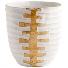 Cyan Designs 10671 - Luxe Vessel Vase White And Gold - Small