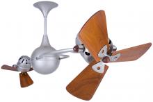 Matthews Fan Company IV-BN-WD - Italo Ventania 360° dual headed rotational ceiling fan in brushed nickel with solid sustainable m