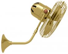 Matthews Fan Company MP-BRBR-MTL - Michelle Parede vintage style wall fan in brushed brass finish.
