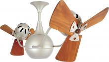 Matthews Fan Company VB-BN-WD - Vent-Bettina 360° dual headed rotational ceiling fan in brushed nickel with solid sustainable mah