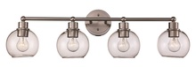 Trans Globe 22224 BN - Grand Collection 4-Light Globe Shaded Vanity Wall Light