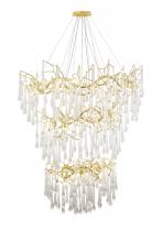 Bethel International CN20C32G - Chandelier Aluminum & Glass