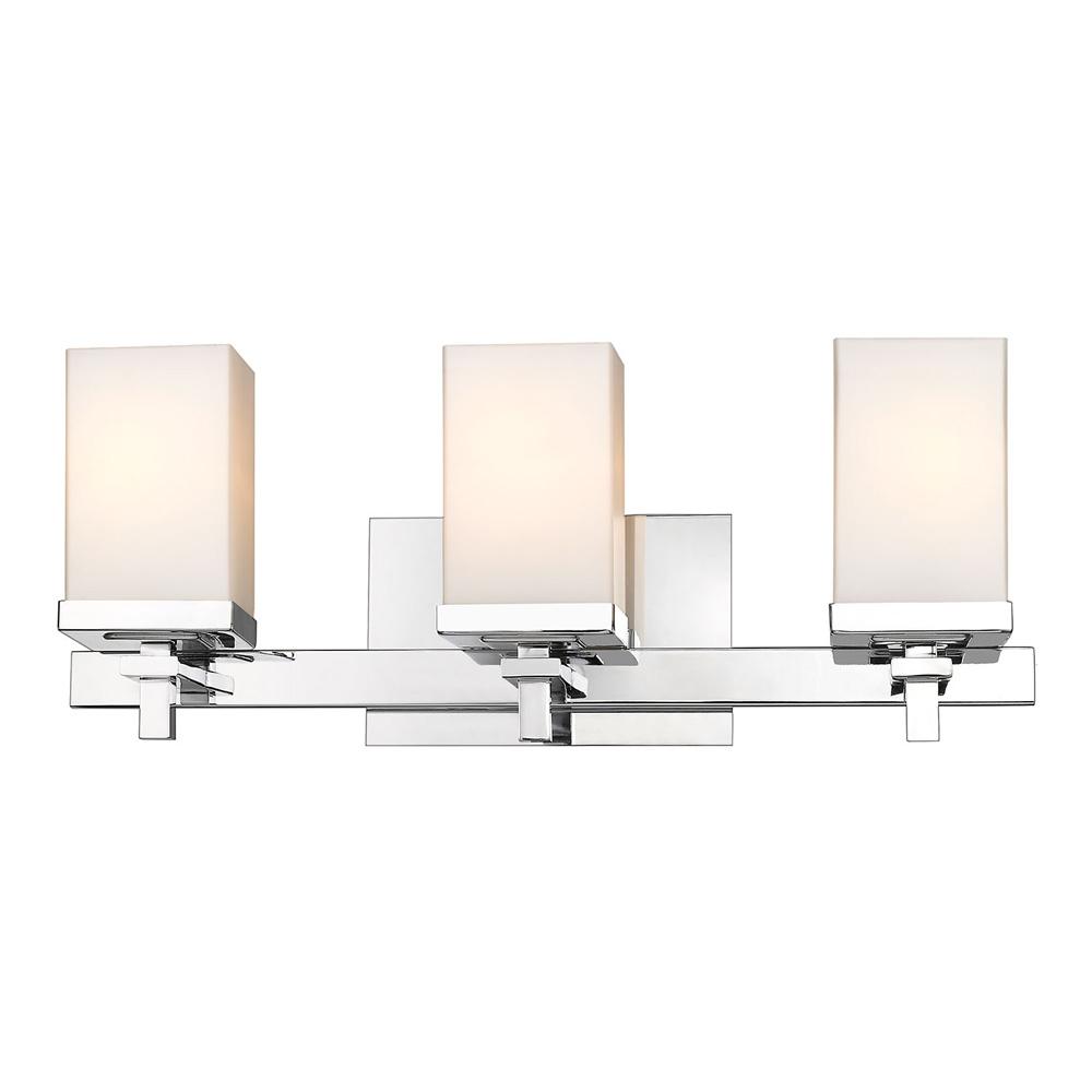 Maddox 3 Light Bath Vanity in Chrome : EEEW | Lighting Plus, Inc.