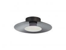 Golden 6400-FM12 GRA-SAN - Luma LED Flush Mount - 12" in Graphite with Sand Nickel Shade