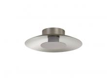 Golden 6400-FM12 SAN-CS - Luma LED Flush Mount - 12" in Sand Nickel with Coffee Silver Shade