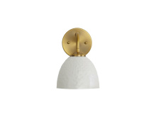 Golden 6950-1W MBS-WHT - Shepard 1-Light Wall Sconce in Modern Brass with Matte White
