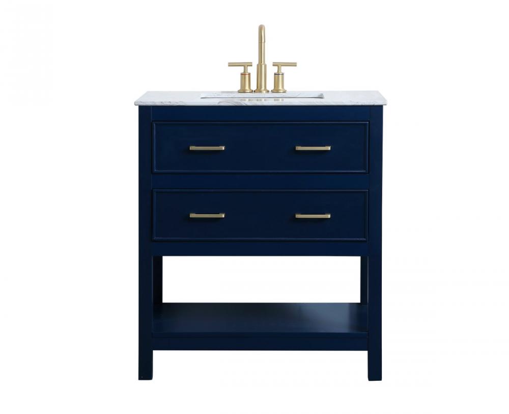 30 inch Single Bathroom Vanity in Blue : TTNV2 | Lighting Plus