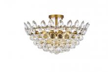 Elegant 1105F20BR - Emilia 20 Inch Flush Mount in Brass