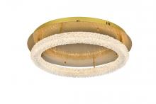 Elegant 3800F26SG - Bowen 26 Inch Adjustable LED Flush Mount in Satin Gold