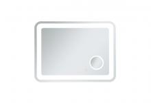 Elegant MRE52736 - Lux 27in x 36in Hardwired LED mirror with magnifier & color changing temperature 3000K/4200K/6000K