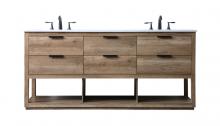 Elegant VF19272DNT - Vanity Cabinet 4Dw 72x22x34 Natural Oak